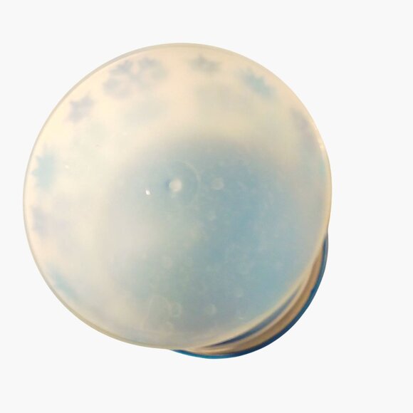 Snowflake Design Plastic Bucket Lid Handle Holiday Cookie Candy Storage Gift - Picture 5 of 5